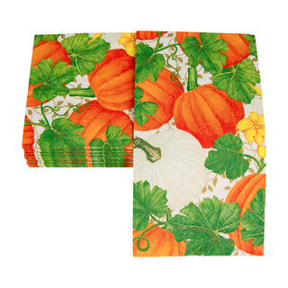 Pumpkin Chintz White Guest Towel