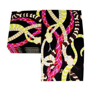 Serpentine Black Guest Towel