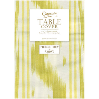 Toile De Nantes Yellow-Paper Linen Print Airlaid Tablecover 5.2'X8.2