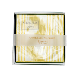 Toile De Nantes Yellow-Paper Linen Napkin Box Cocktail-Airlaid