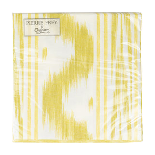 Toile De Nantes Yellow Paper Linen Luncheon Napkins - 15 Per Package