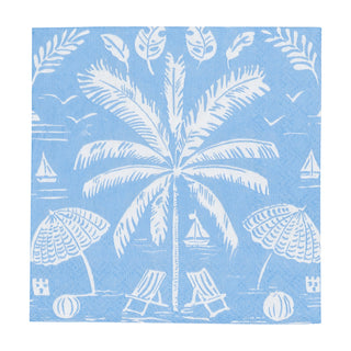 Palms And Parasols Ocean Napkin Cocktail