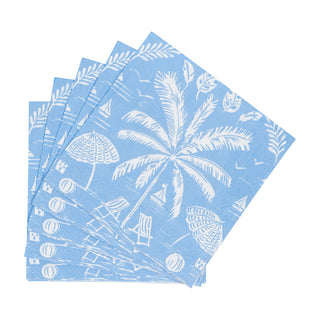 Palms And Parasols Ocean Napkin Cocktail