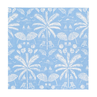 Palms And Parasols Ocean Napkin Cocktail