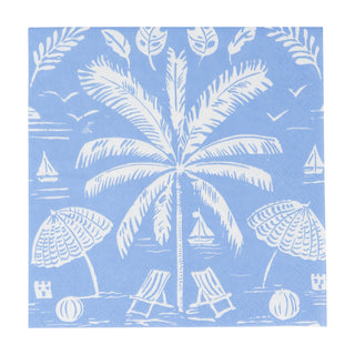 Palms And Parasols Ocean Luncheon Napkins - 20 Per Package