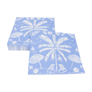 Palms And Parasols Ocean Luncheon Napkins - 20 Per Package