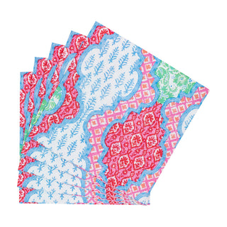 Provencale Cotton Pink Multi Cocktail Napkins - 20 Per Package