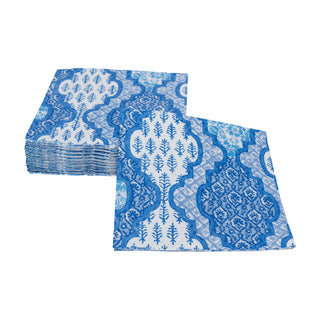 Provencale Cotton Blue Cocktail Napkins - 20 Per Package