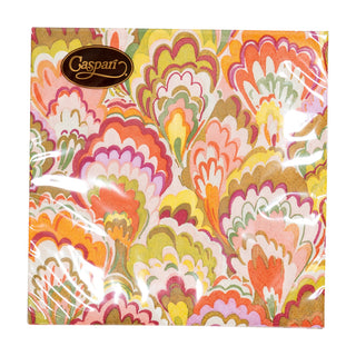 Marbled Ceramica Rspbrry/Chartreuse Napkin Cocktail