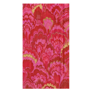 Marbled Ceramica Red & Fuchsia Guest Towels - includes 15 Guest Towels