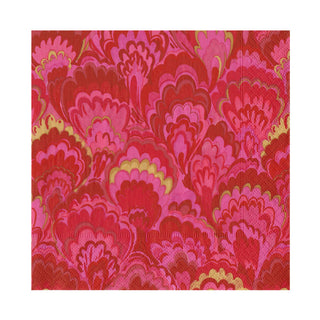 Marbled Ceramica Red & Fuchsia Luncheon Napkins - includes 20 Luncheon Napkins