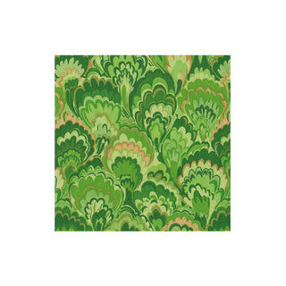 Marbled Ceramica Green Cocktail Napkins - includes 12 Cocktail Napkins