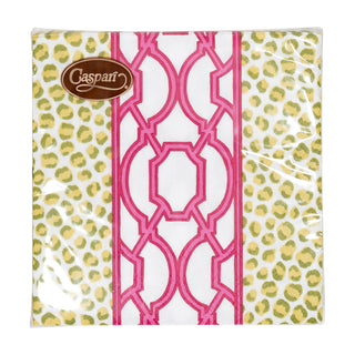 Knots And Spots Green/Fuchsia Napkin Cocktail