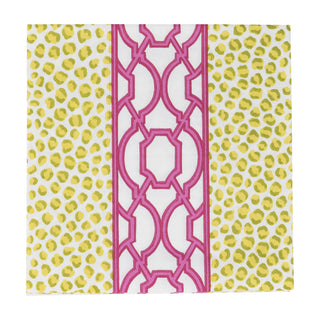 Knots And Spots Green & Fuchsia Luncheon Napkins - 20 Per Package