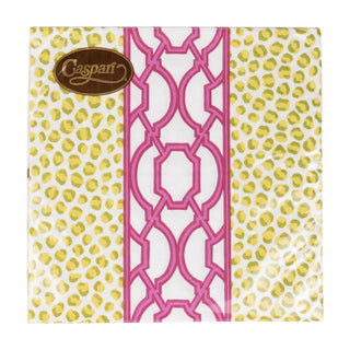 Knots And Spots Green/Fuchsia Napkin Luncheon