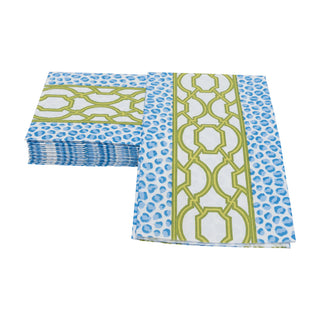 Knots And Spots Blue/Green Guest Towel