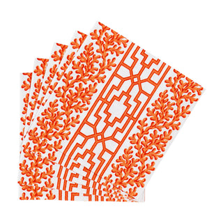 Coral And Trellis Coral Napkin Cocktail