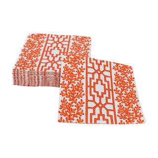 Coral And Trellis Coral Napkin Cocktail