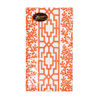Coral And Trellis Coral Guest Towel
