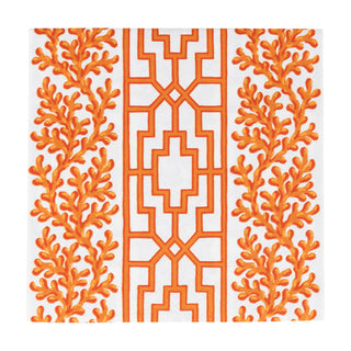 Coral And Trellis Coral Luncheon Napkins - 20 Per Package