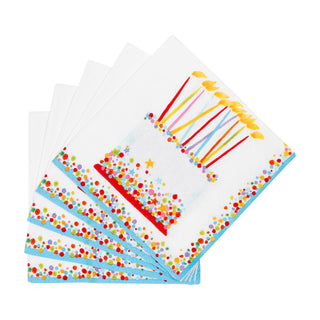 Birthday Cake Cocktail Napkins - 20 Per Package