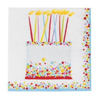 Birthday Cake Luncheon Napkins - 20 Per Package