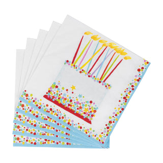 Birthday Cake Luncheon Napkins - 20 Per Package