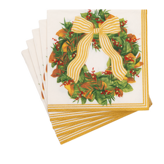 Magnolia Wreath Luncheon Napkins - includes 20 Luncheon Napkins