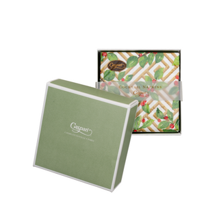 Holly And Fretwork White Boxed Cocktail Napkins - includes 40 Boxed Cocktail Napkins