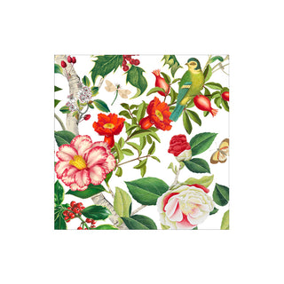Christmas Chinoiserie White Boxed Cocktail Napkins - includes 12 Boxed Cocktail Napkins