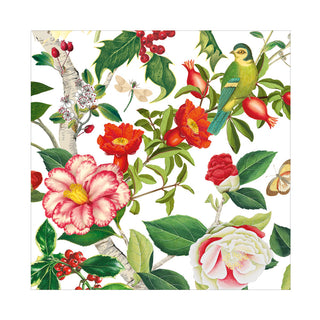 Christmas Chinoiserie White Luncheon Napkins - includes 20 Luncheon Napkins