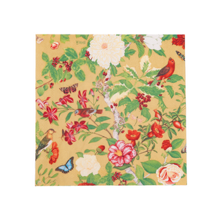 Christmas Chinoiserie Gold Cocktail Napkins - includes 12 Cocktail Napkins