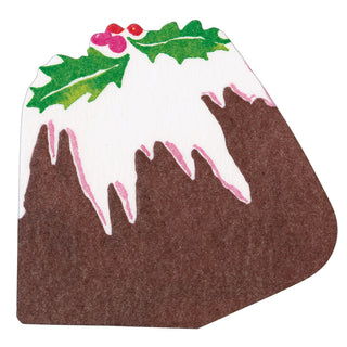 Plum Pudding Die-Cut Napkins - 15 per package