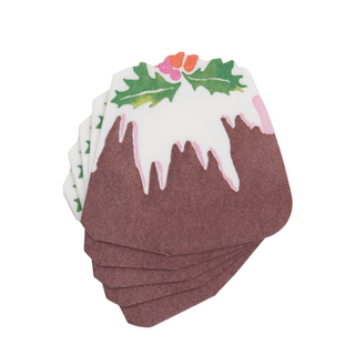 Plum Pudding Die-Cut Napkins - 15 per package