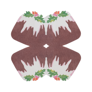 Plum Pudding Die-Cut Napkins - 15 per package