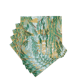 Willows Green Cocktail Napkins - includes 20 Cocktail Napkins