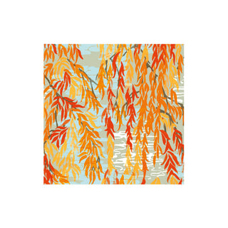 Willows Coral Cocktail Napkins - includes 20 Cocktail Napkins