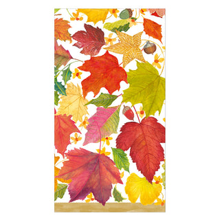 Swirling Leaves White Guest Towels - includes 15 Guest Towels