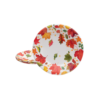 Swirling Leaves White Paper Salad & Dessert Plates - includes 8 Paper Salad & Dessert Plates
