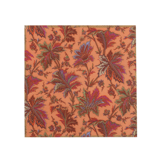 Paisley Leaves Coral Cocktail Napkins - includes 20 Cocktail Napkins