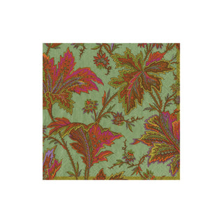 Paisley Leaves Sage Green Boxed Cocktail Napkins - includes 12 Boxed Cocktail Napkins