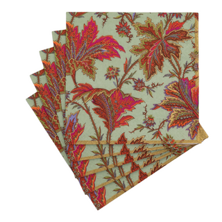 Paisley Leaves Sage Green Luncheon Napkins - includes 20 Luncheon Napkins
