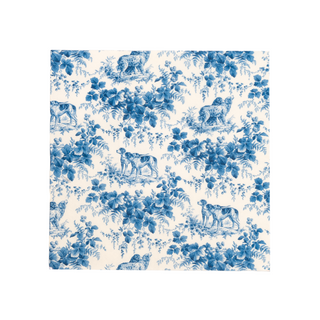 Hunting Toile Blue Cocktail Napkins - includes 20 Cocktail Napkins