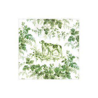 Hunting Toile Evergreen Boxed Cocktail Napkins - includes 12 Boxed Cocktail Napkins