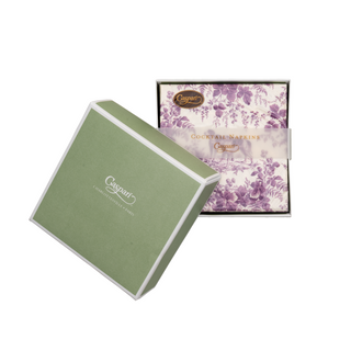 Hunting Toile Aubergine Boxed Cocktail Napkins - includes 40 Boxed Cocktail Napkins