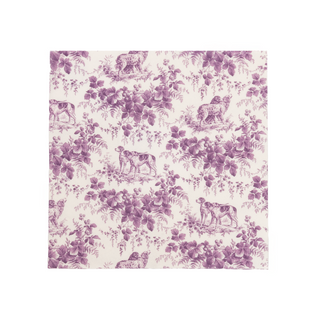 Hunting Toile Aubergine Cocktail Napkins - includes 20 Cocktail Napkins