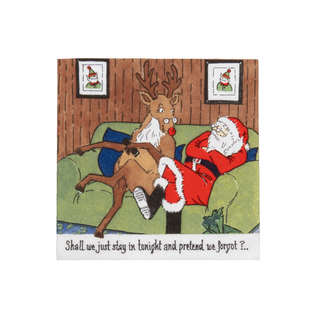 Santa At Home Cocktail Napkins - includes 20 Cocktail Napkins