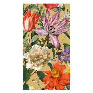 Dutch Floral Gold Guest Towels - includes 15 Guest Towels