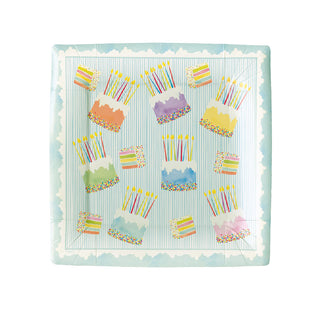 Cake Frosting Paper Salad & Dessert Plates - includes 8 Paper Salad & Dessert Plates