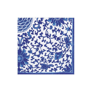 Indigo Garden Blue/White Boxed Cocktail Napkins - 40 per box